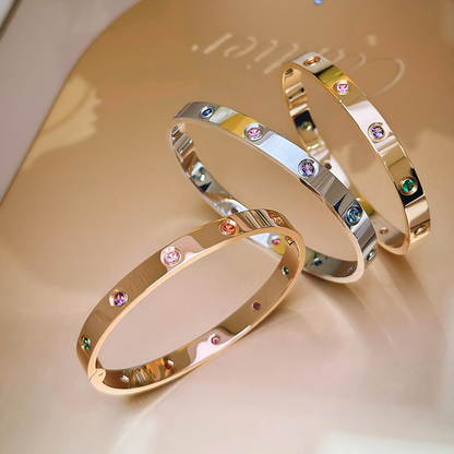 [⭐Sparkve] 2026 RAINBOW LOVE BRACELET 6.1MM  10 DIAMONDS