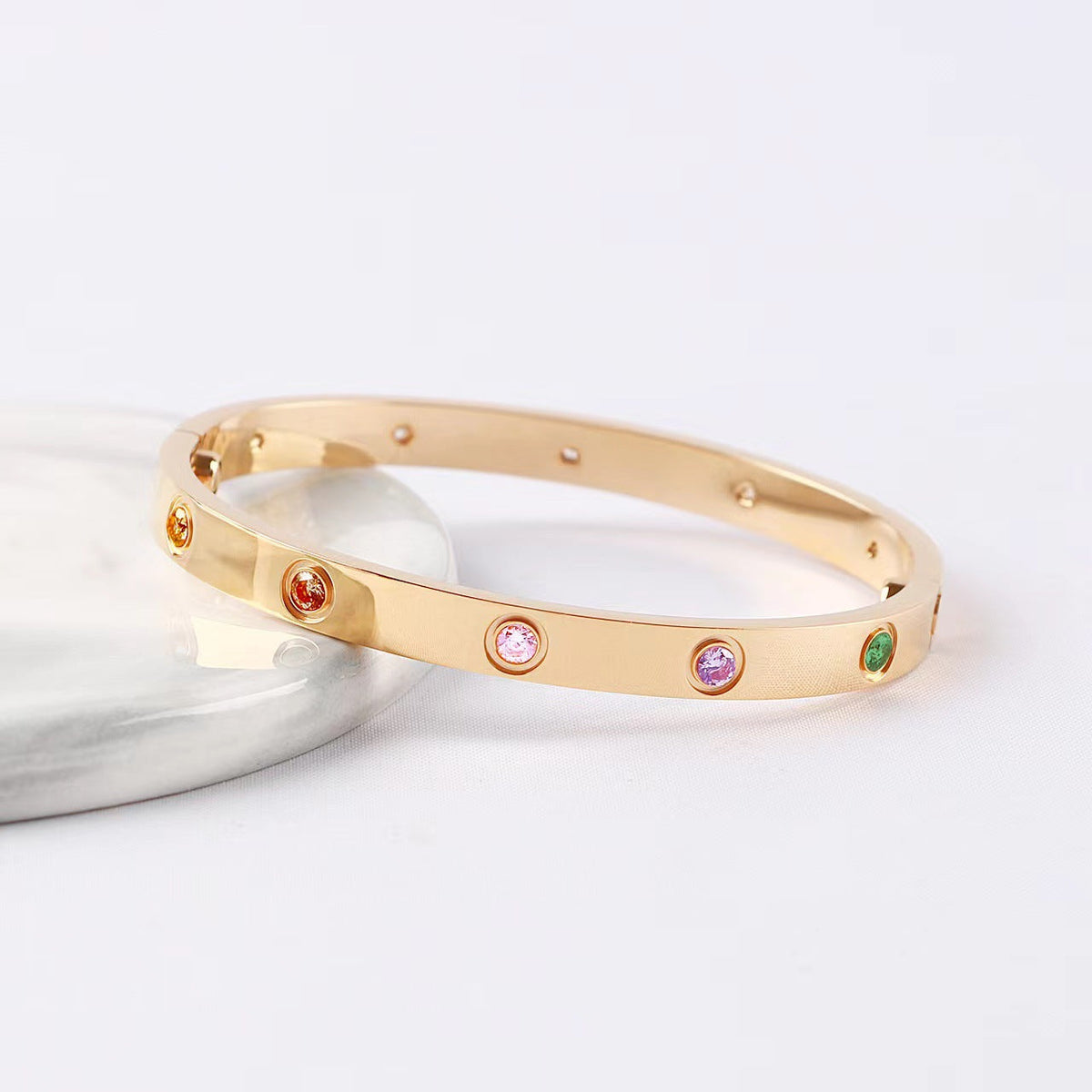 [⭐Sparkve] 2026 RAINBOW LOVE BRACELET 6.1MM  10 DIAMONDS