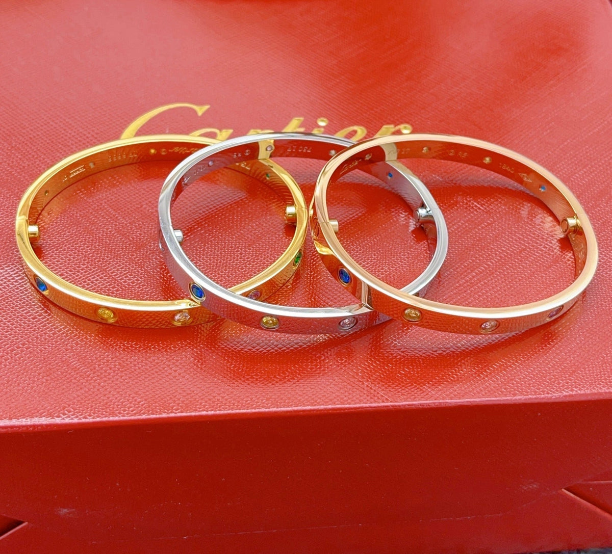 [⭐Sparkve] 2026 RAINBOW LOVE BRACELET 6.1MM  10 DIAMONDS