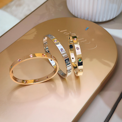 [⭐Sparkve] 2026 RAINBOW LOVE BRACELET 6.1MM  10 DIAMONDS