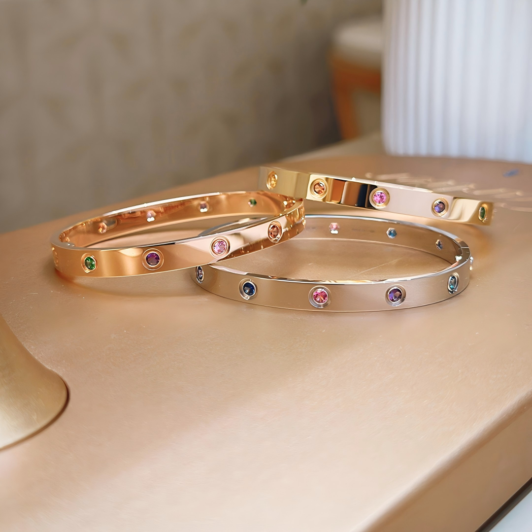 [⭐Sparkve] 2026 RAINBOW LOVE BRACELET 6.1MM  10 DIAMONDS