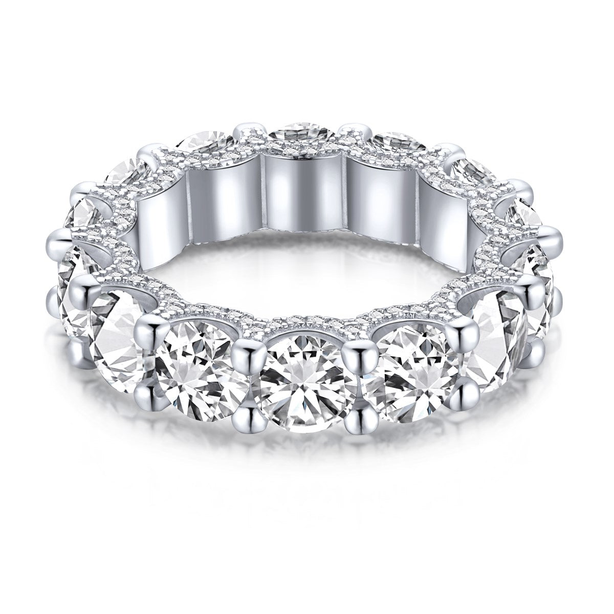 [⭐Sparkve Jewelry]Gorgeous Round Cut Tennis Ring