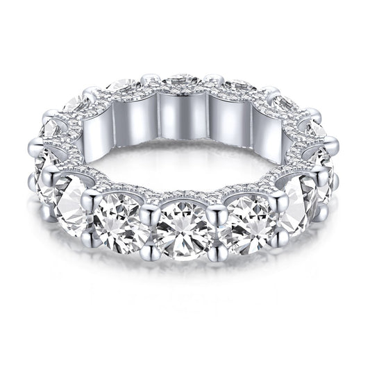 [⭐Sparkve Jewelry]Gorgeous Round Cut Tennis Ring