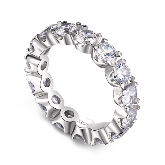 [⭐Sparkve Jewelry]Eternity Round Cut Tennis Ring