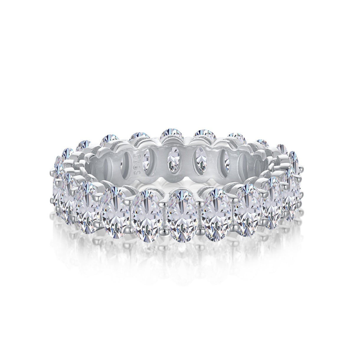 [⭐Sparkve Jewelry]Ornate Oval Cut Tennis Ring