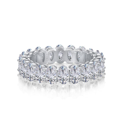[⭐Sparkve Jewelry]Ornate Oval Cut Tennis Ring