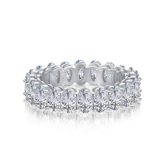 [⭐Sparkve Jewelry]Ornate Oval Cut Tennis Ring