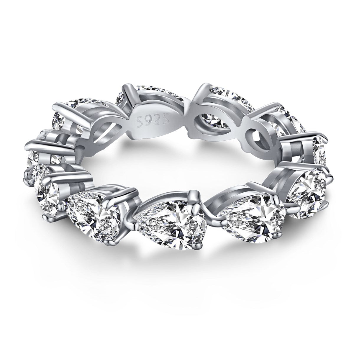 [⭐Sparkve Jewelry]Exquisite Pear Cut Tennis Ring