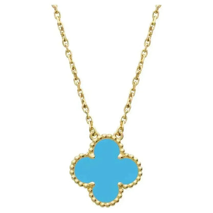 [⭐Sparkve]CLOVER 15MM VINTAGE TURQUOISE NECKLACE