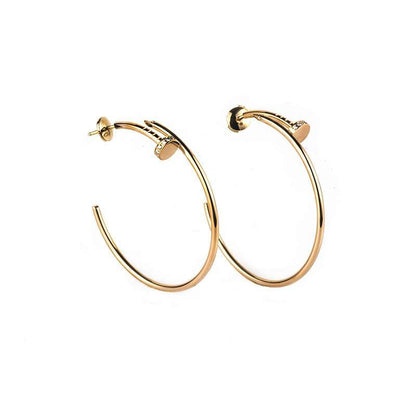 [⭐Sparkve]JUSTE EARRINGS GOLD DIAMONDS 1.8MM