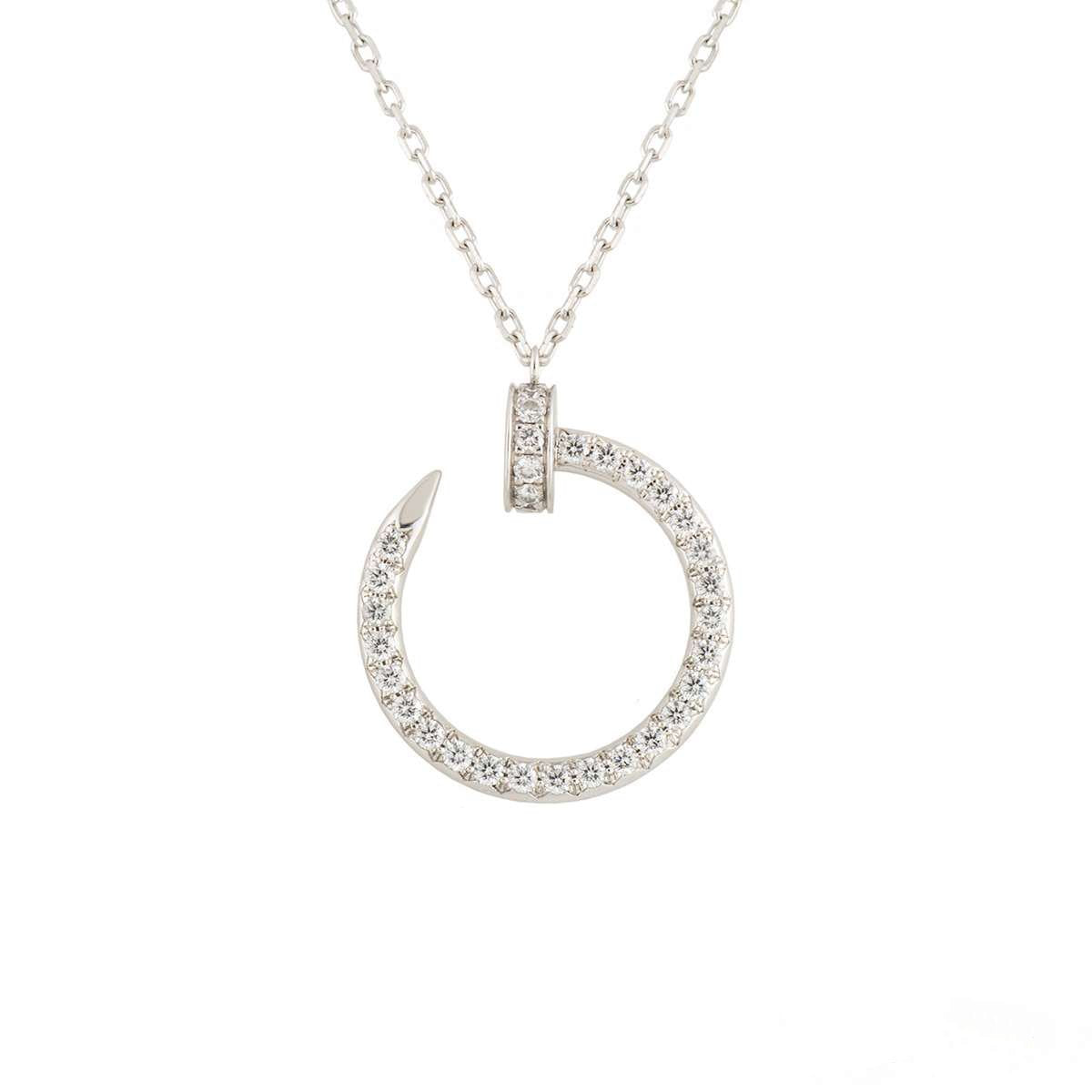 [⭐Sparkve]JUSTE NECKLACE SILVER DIAMONDS