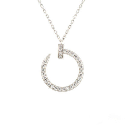 [⭐Sparkve]JUSTE NECKLACE SILVER DIAMONDS
