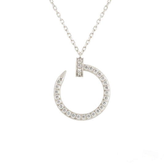 [⭐Sparkve]JUSTE NECKLACE SILVER DIAMONDS