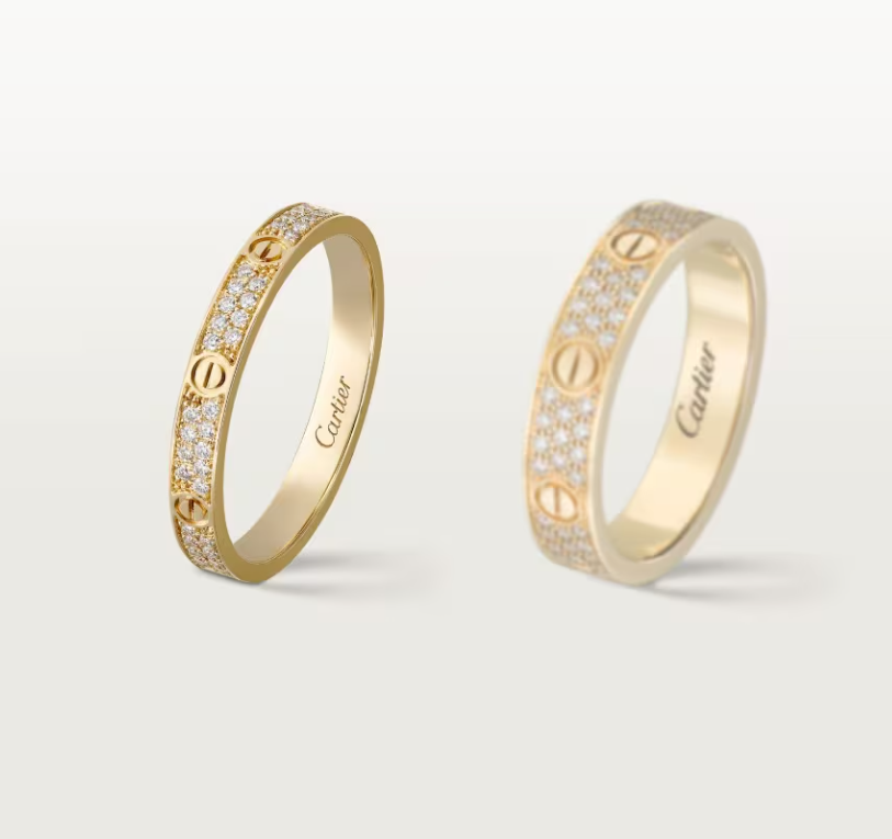 [⭐Sparkve]LOVE RING 2.6mm-wide full-diamond ring Gold