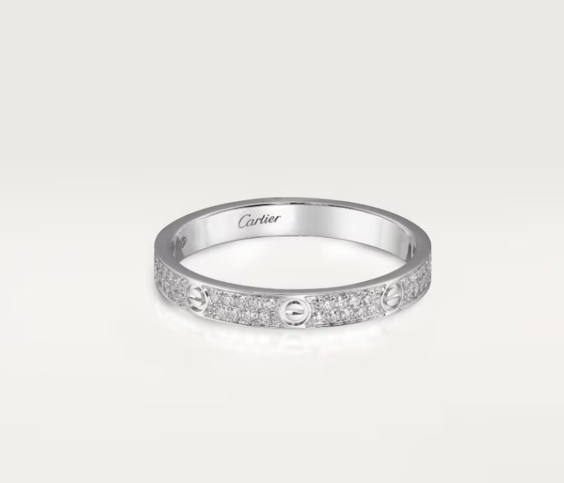 [⭐Sparkve]LOVE RING 2.6mm-wide full-diamond ring silver