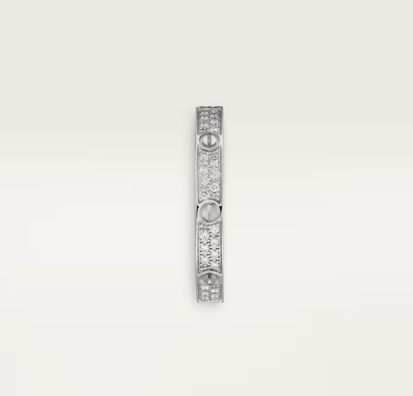 [⭐Sparkve]LOVE RING 2.6mm-wide full-diamond ring silver