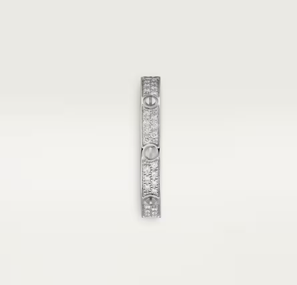[⭐Sparkve]LOVE RING 2.6mm-wide full-diamond ring silver