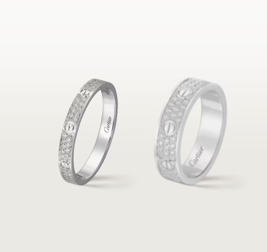 [⭐Sparkve]LOVE RING 2.6mm-wide full-diamond ring silver