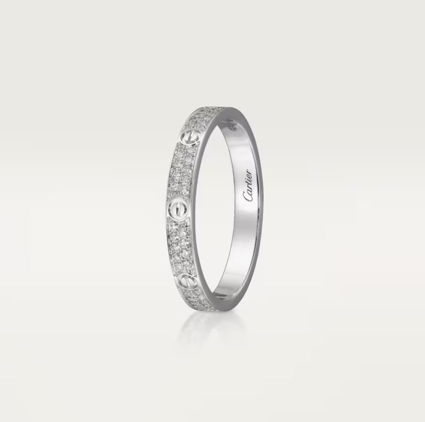 [⭐Sparkve]LOVE RING 2.6mm-wide full-diamond ring silver