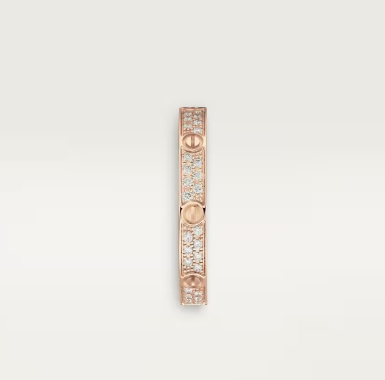 [⭐Sparkve]LOVE RING 2.6mm-wide full-diamond ring Rose Gold