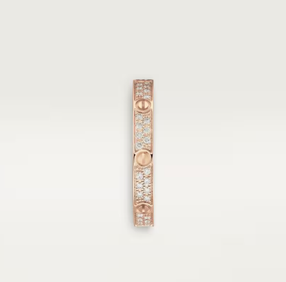 [⭐Sparkve]LOVE RING 2.6mm-wide full-diamond ring Rose Gold