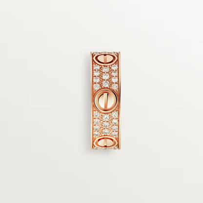 [⭐Sparkve]LOVE RING 6.5mm-wide full-diamond ring Rose Gold