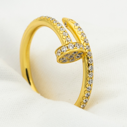 [⭐Sparkve]JUSTE RING 1.8MM GOLD DIAMONDS