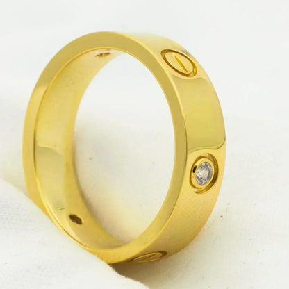 [⭐Sparkve]LOVE RING 5.5MM 3 DIAMONDS GOLD