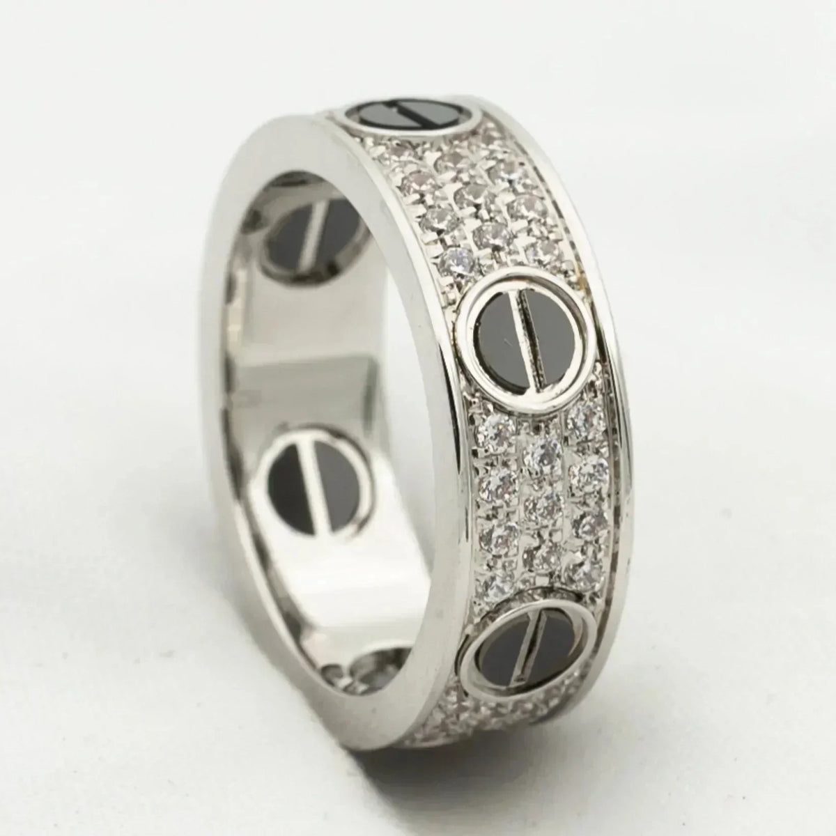 [⭐Sparkve]LOVE RING 5.5MM DIAMONDS PAVED CERAMIC