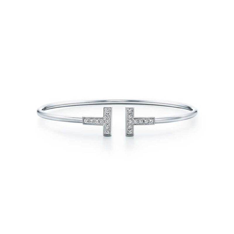 [⭐Sparkve Jewels]T BRACELET 1.8MM DIAMOND SILVER