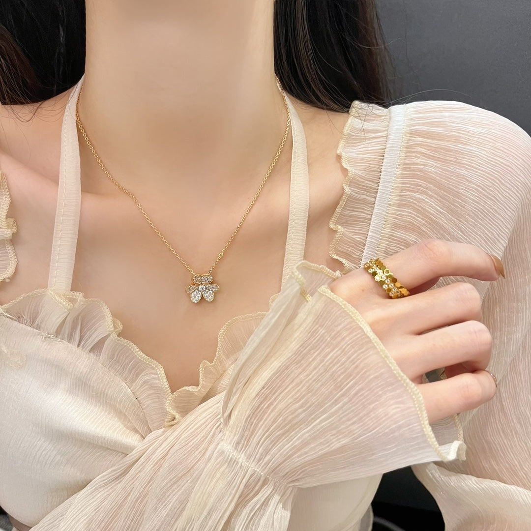 [⭐Sparkve]FLOWER DIAMOND NECKLACE
