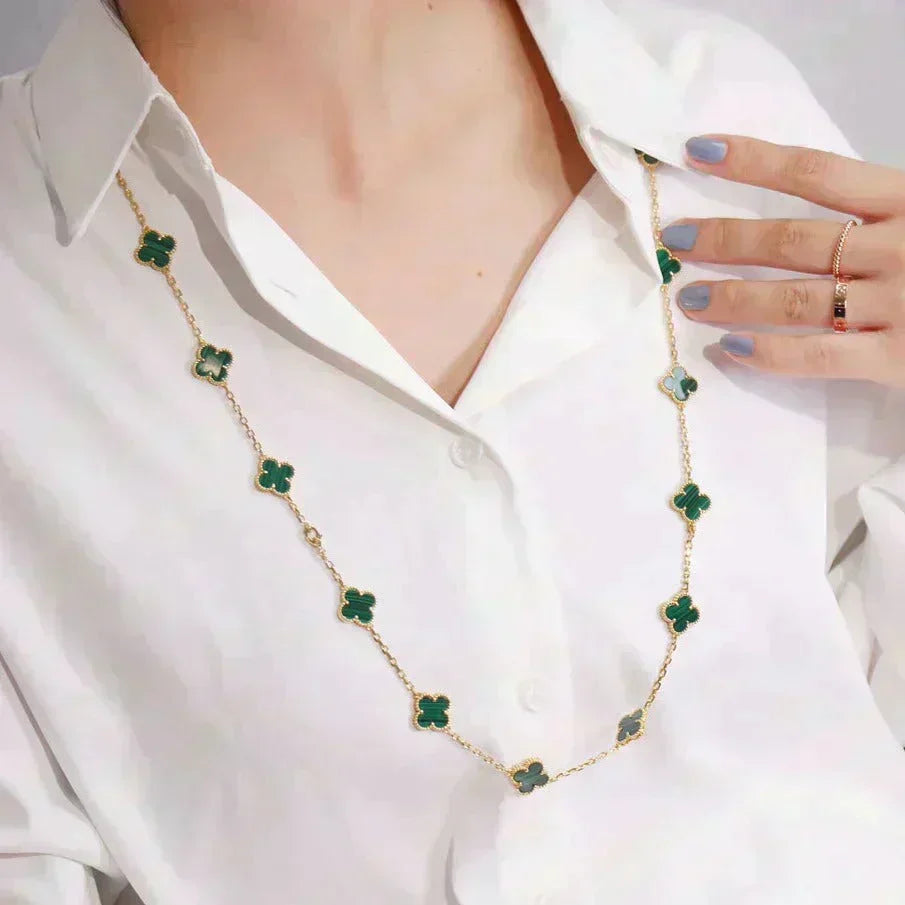 [⭐Sparkve]CLOVER 20 MOTIFS MALACHITE GOLD