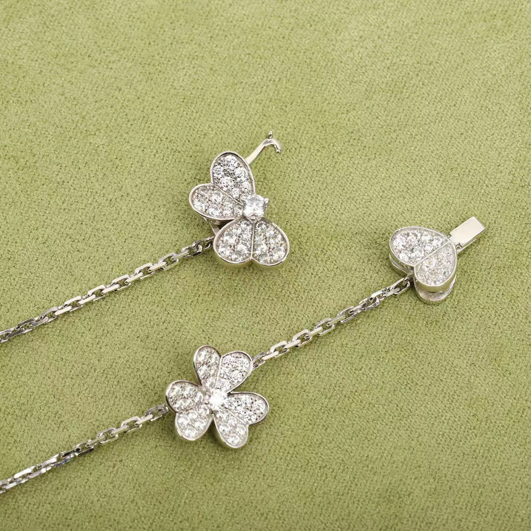 [⭐Sparkve]FRIVOLE SILVER 9 FLOWERS NECKLACE
