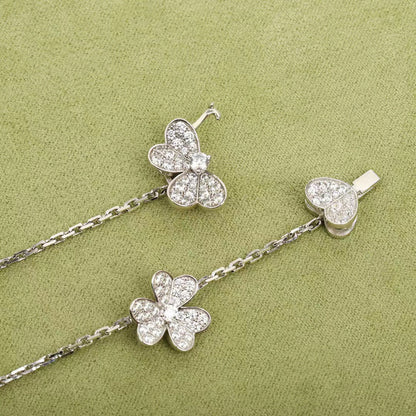[⭐Sparkve]FRIVOLE SILVER 9 FLOWERS NECKLACE
