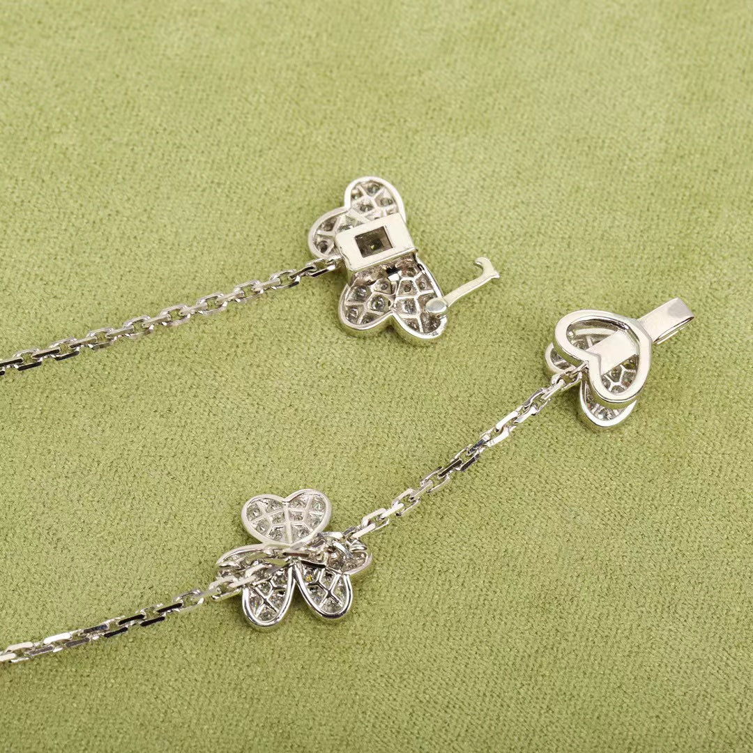 [⭐Sparkve]FRIVOLE SILVER 9 FLOWERS NECKLACE