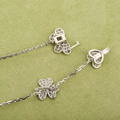 [⭐Sparkve]FRIVOLE SILVER 9 FLOWERS NECKLACE