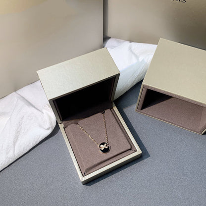 [⭐Sparkve]JEUX DE PINK GOLD DIAMOND NECKLACE