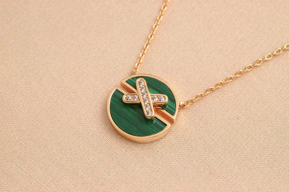 [⭐Sparkve]JEUX DE ROSE GOLD DIAMOND NECKLACE