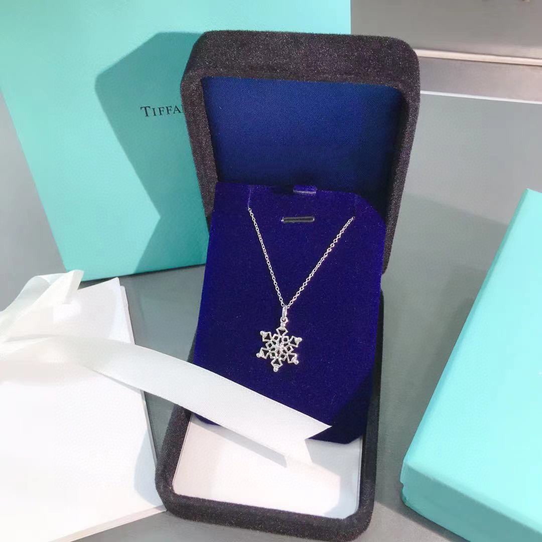 [⭐Sparkve Jewels]STERLING SILVER SNOWFLAKE PENDANT NECKLACE