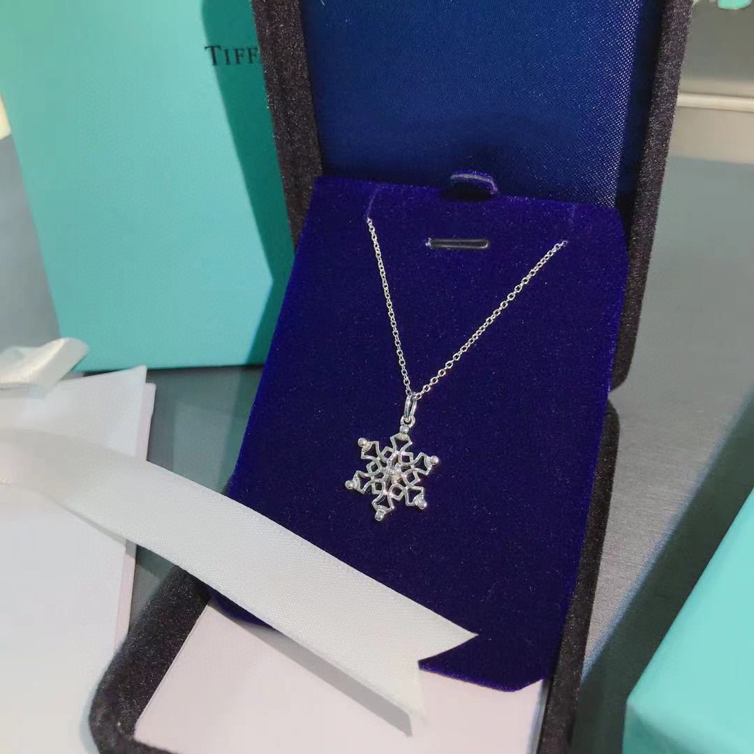 [⭐Sparkve Jewels]STERLING SILVER SNOWFLAKE PENDANT NECKLACE