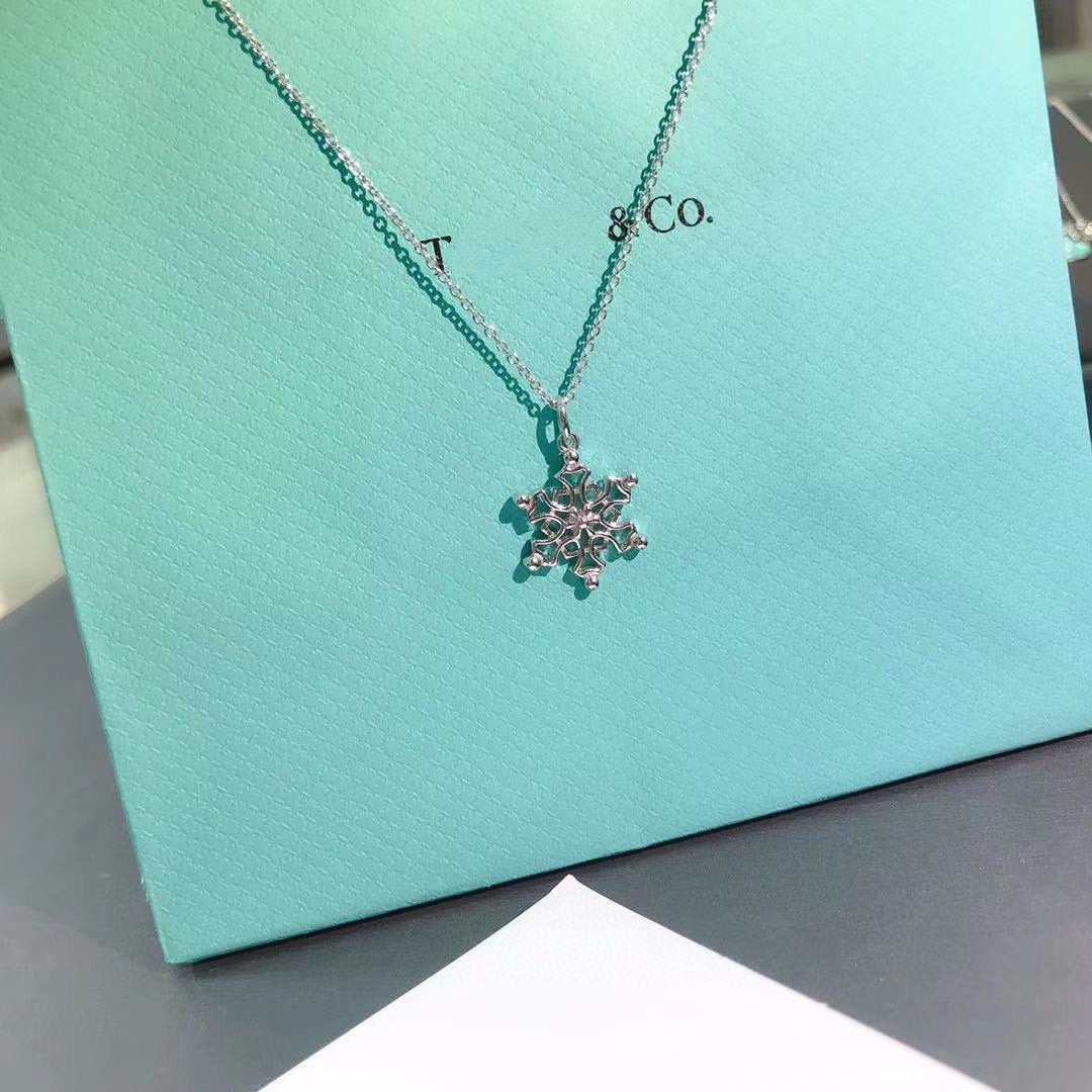 [⭐Sparkve Jewels]STERLING SILVER SNOWFLAKE PENDANT NECKLACE