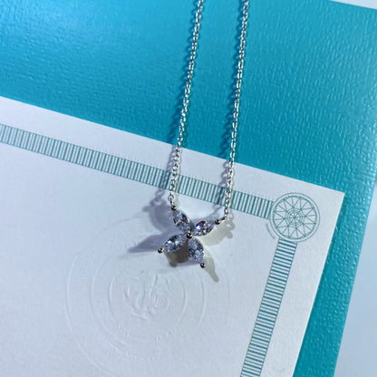 [⭐Sparkve Jewels]PLATINUM AND DIAMOND VICTORIA PENDANT NECKLACE