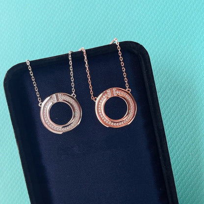 [⭐Sparkve Jewels]DIAMOND AND MOTHER OF PEARL CIRCLE PENDANT