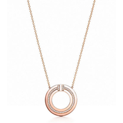 [⭐Sparkve Jewels]DIAMOND AND MOTHER OF PEARL CIRCLE PENDANT