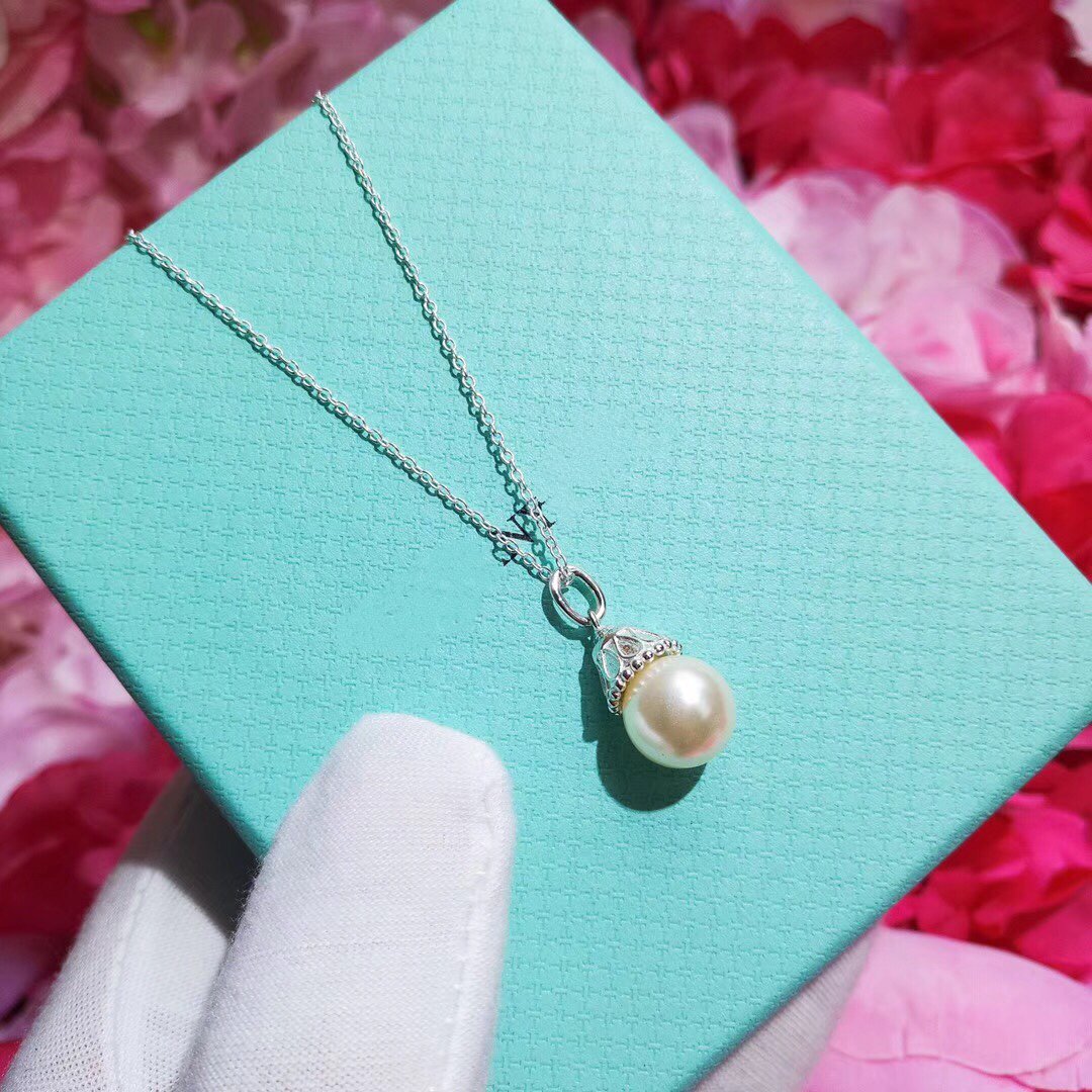 [⭐Sparkve Jewels]PEARL PENDANT GATSBY ZIEGFELD PEARL SILVER NECKLACE