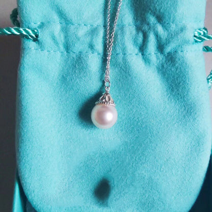 [⭐Sparkve Jewels]PEARL PENDANT GATSBY ZIEGFELD PEARL SILVER NECKLACE
