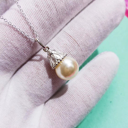 [⭐Sparkve Jewels]PEARL PENDANT GATSBY ZIEGFELD PEARL SILVER NECKLACE