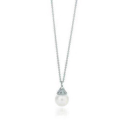 [⭐Sparkve Jewels]PEARL PENDANT GATSBY ZIEGFELD PEARL SILVER NECKLACE
