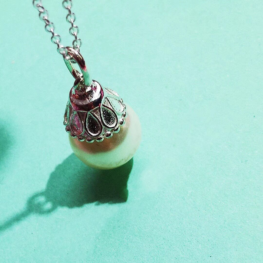 [⭐Sparkve Jewels]PEARL PENDANT GATSBY ZIEGFELD PEARL SILVER NECKLACE