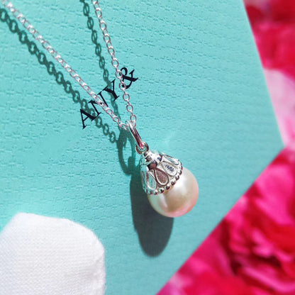 [⭐Sparkve Jewels]PEARL PENDANT GATSBY ZIEGFELD PEARL SILVER NECKLACE